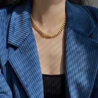 Alloy Chunky Chain Choker Choker - Gold - One Size