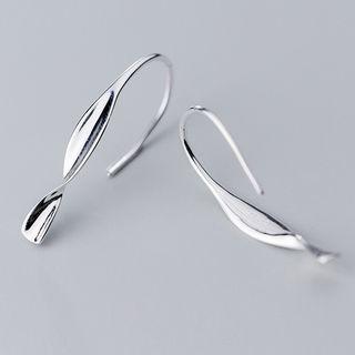 925 Sterling Silver Twisted Dangle Earring S925 Silver - Earring - One Size