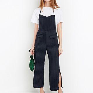 Striped Slit Jumpsuit