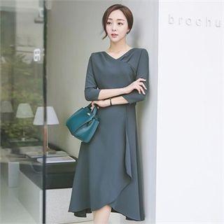 V-neck A-line Chiffon Dress
