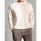 Zip-pocket Rib-knit Sweater