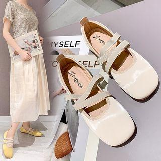Strappy Square Toe Flats