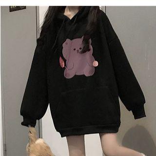 Bear Hoodie Black - One Size