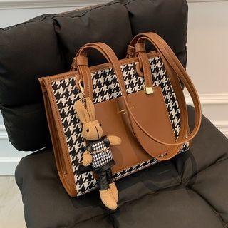 Houndstooth Shoulder Bag / Charm / Set