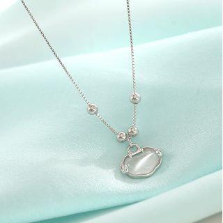 925 Sterling Silver Lock Pendent Necklace Necklace - One Size