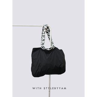 Lettering-strap Lightweight Shoulder Bag