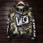Applique Camouflage Long-sleeve Hoodie