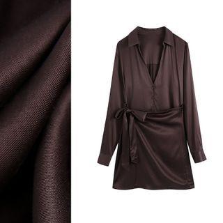 Long Sleeve Wrapped Shirtdress