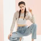 Eco-friendly Asymmetrical Cropped Hoodie