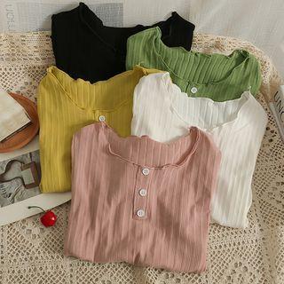 Slim-fit Ribbed Crop T-shirt In 5 Colors