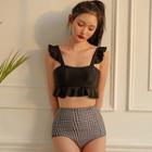 Ruffled Gingham Bikini