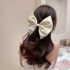 Bow Fabric Hair Clip White - One Size