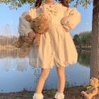Ribbon Single-breasted Coat Light Almond - One Size