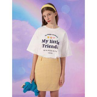 My Little Friends Cotton T-shirt White - One Size