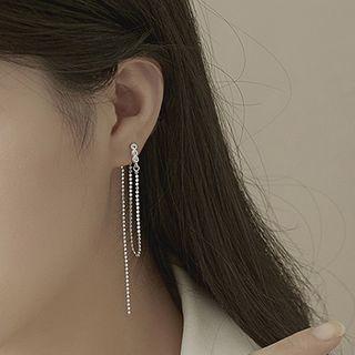 925 Sterling Silver Chain Fringed Earring