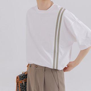Contrast Stripe Oversized Tee