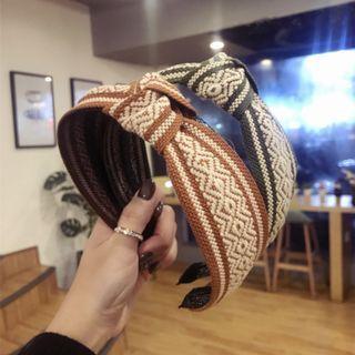 Two-tone Knit Knot Headband