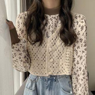 Floral Top / Cutout Tank Top Vest