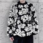 Print Loose-fit Sweater Black - One Size