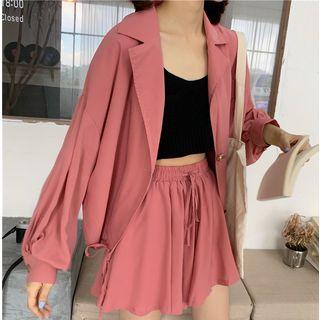 Chiffon Jacket / Wide Leg Shorts
