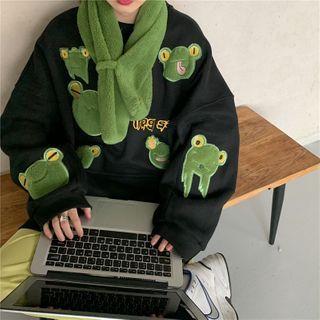 Frog Embroidered Sweatshirt