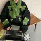 Frog Embroidered Sweatshirt