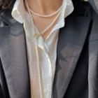 Genuine Pearl Choker Necklace