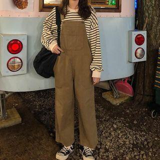 Striped Sweatshirt / Wide-leg Jumper Pants