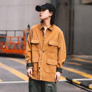Couple Matching Buttoned Corduroy Jacket