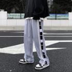 Two-tone Embroidered Sweatpants