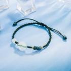 Faux Gemstone String Bracelet Green - One Size