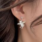 Unicorn Alloy Dangle Earring 1 Pair - Silver - One Size