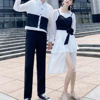 Couple Matching Shirt / Long-sleeve Dress / Camisole Top / Pants / Set