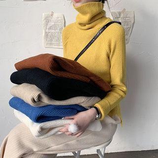 Turtleneck Sweater / Wide-leg Knit Pants
