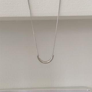 Curvy Pipe Chain Necklace Silver - One Size