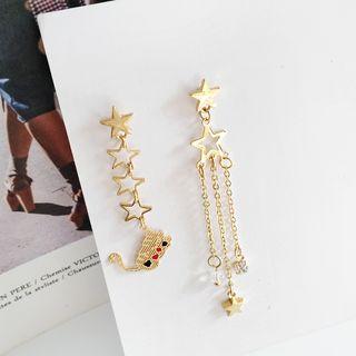 Cat Star Fringed Earring / Rabbit Star Fringed Earring