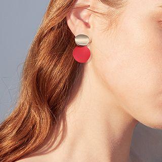 925 Silver Plating Color Block Earring