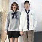 Couple Matching Sweatshirt / Tie / Plaid Pants / Mini Skirt