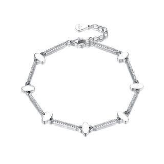 925 Sterling Silver Simple Elegant Fashion Bracelet Silver - One Size