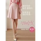 Pastel Zip-back Flare Skirt
