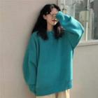 Polo Collar Sweater Blue - One Size