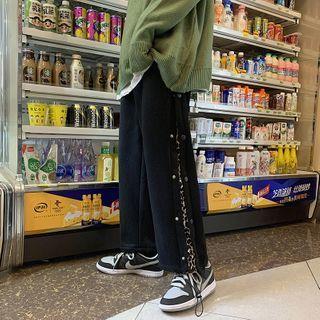 Leopard Print Cropped Straight Leg Pants