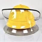 Hat With Face Shield Yellow - One Size