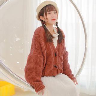 Cable Knit Toggle Cardigan