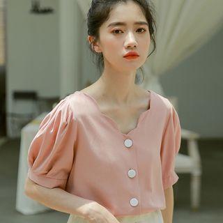 Button Short-sleeve Top / Shorts