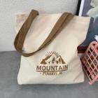 Mountain Print Tote Bag Beige - One Size