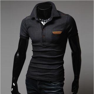 Short-sleeve Button-detail Polo Shirt