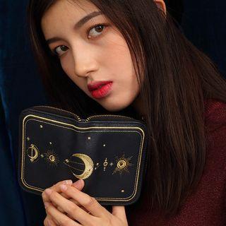 Moon Embroidered Wallet