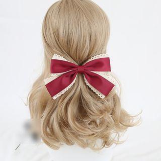 Lace Trim Ribbon Hair Clip / Brooch