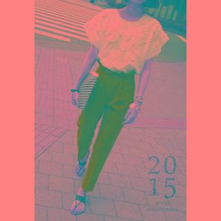 High-waist Frilled Pants